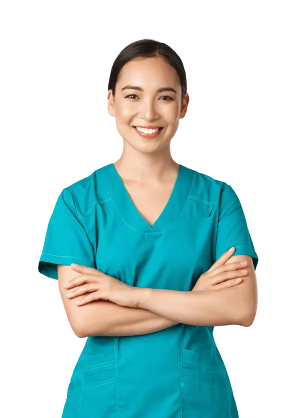 a person with the arms crossed